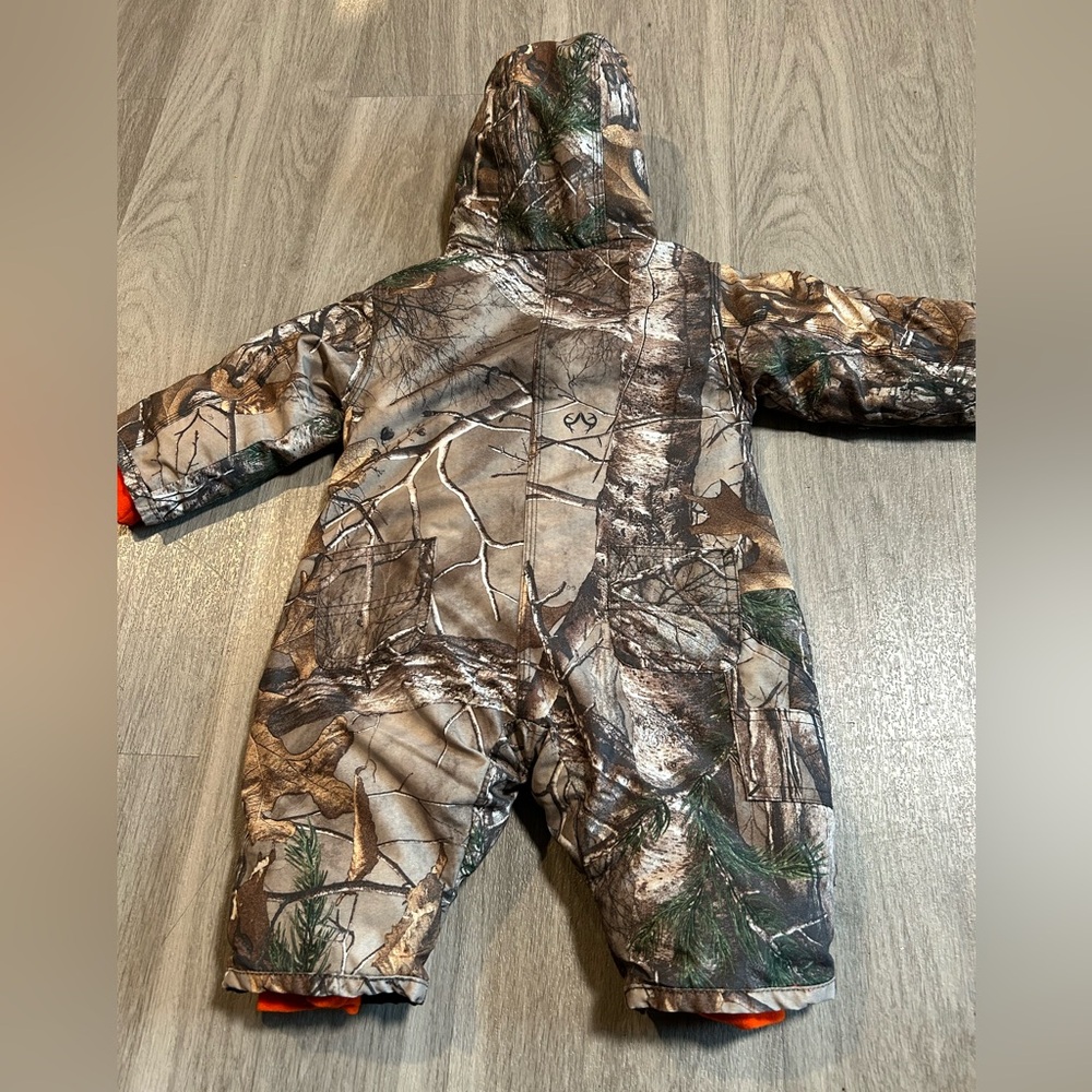 Carhartt Woodland Camo Infant Snowsuit with Bright Orange Accents - Picture 3 of 8